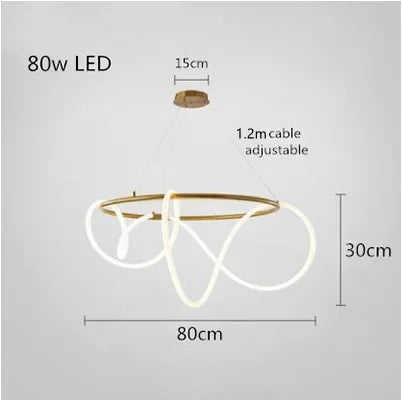 Modern Long Hose Led Art Ceiling Chandelier For Dining Room Kitchen Bar Pendant Lighting Suspension Design Lusters Luminaires