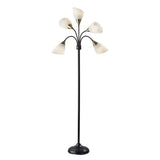 Floor Lamp with 5 Movable Shades and Adjustable Brightness Perfect Lighting for Bedroom Decor, Beauty and Art Studio