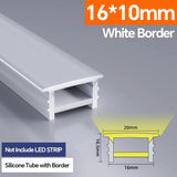 Light Strip Silicone Tube LED Diffuser Flexible Black and White Lampshade with Edge Contour Light Mask Plate Cover