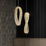 Small Crystal Modern Chandeliers for Dining Table Decors Golden Luxury Hanging Lamps for Ceiling Home Lighting Fixture LED Luster's