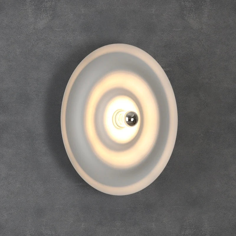 Nordic Modern Circular Wall Lamp Background Wall Staircase Corridor Entrance Creative Deco Water Ripple Decorative Ceiling Light