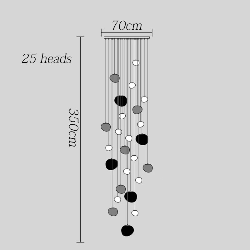 Modern Stair chandelier Pendant lights indoor lighting Ceiling lamp hanging light led Chandeliers for living room indoor lightin