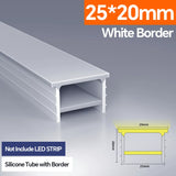 Light Strip Silicone Tube LED Diffuser Flexible Black and White Lampshade with Edge Contour Light Mask Plate Cover
