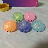 Boys Girls Luminous Dumpling Squishy Slow Rebound Noctilucent Squishy Dumpling Pinch Glitter Sensory Fidget Ball Children Gifts