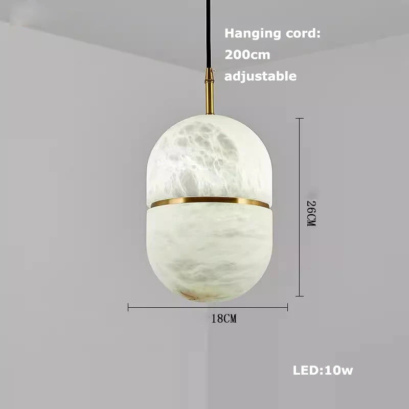 LED 2026 New Trend Marble Series Lustre Hanging Lamp Chandelier Indoor Lighting Suspension Luminaire Lampen For Dinning Room