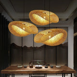 Led Pendant Lamp Ceiling Chandelier Bamboo Weaving Lights for Living Room Dining Handmade Modern Art Rattan Lampshade Restaurant