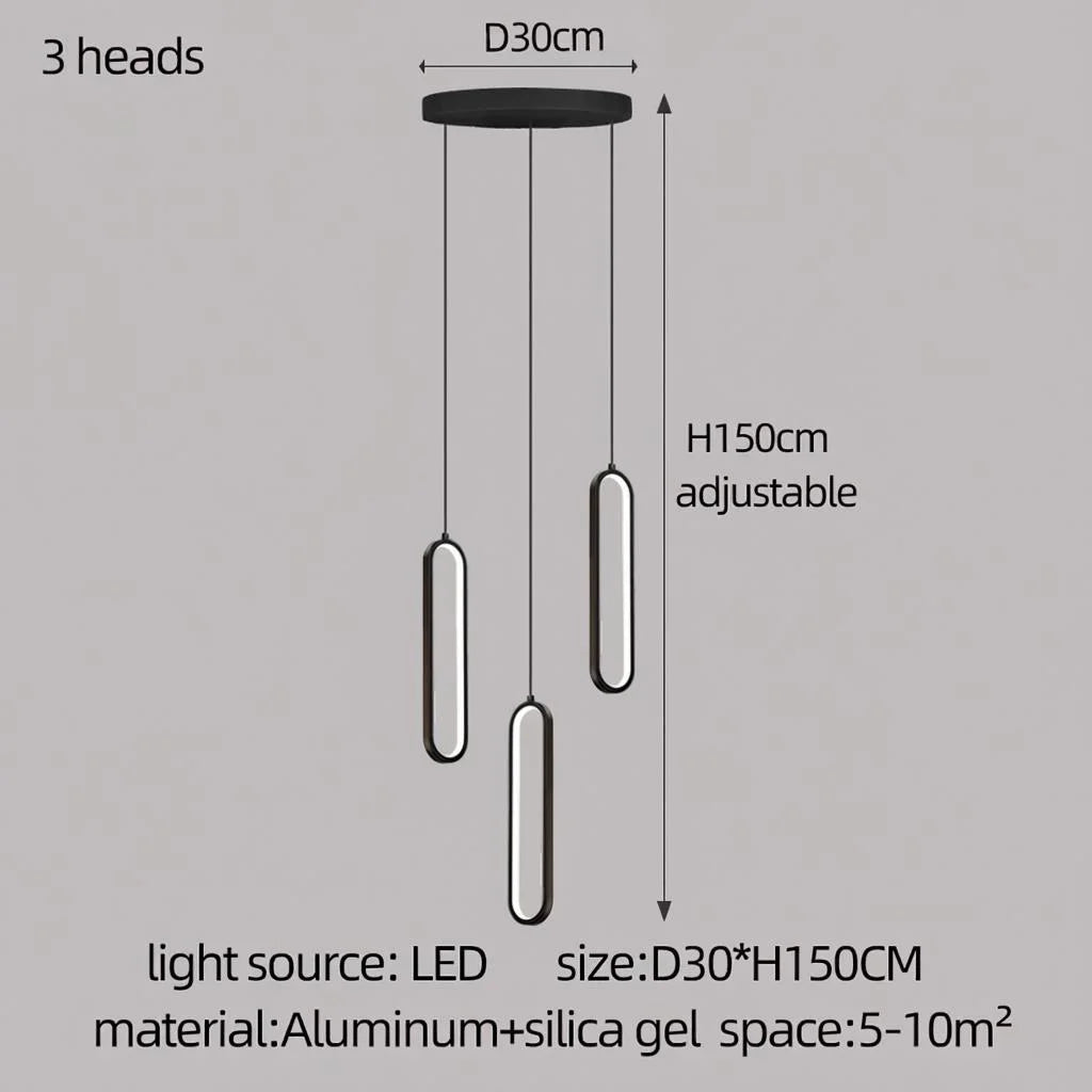 Minimalist Staircase Chandelier Nordic Modern LED Pendant Light Ceiling Lamp Hanging light For Living Room Restaurant Villa Loft