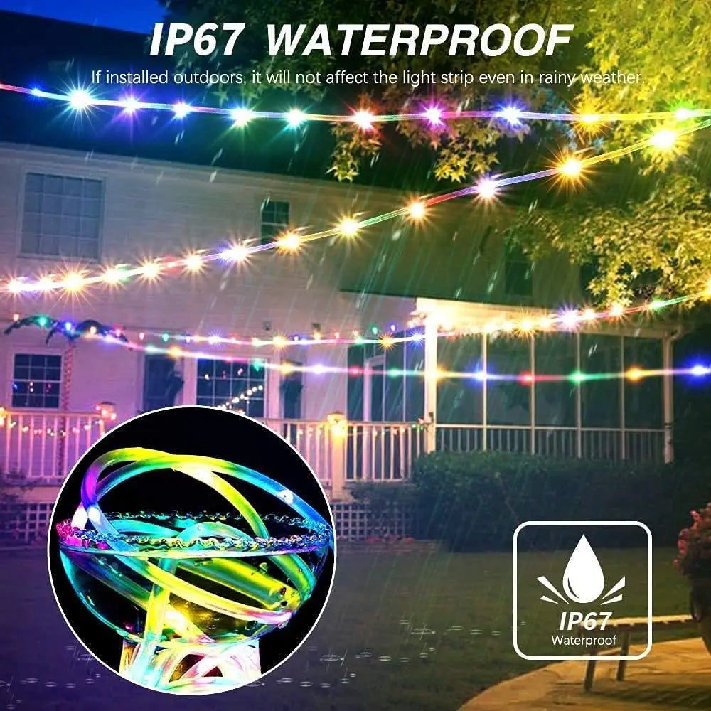 Solar String Light Outdoor Tube Rope Lights Waterproof Tube Lights for Outdoor Home Garden Parties Decor Led Lights Outdoor