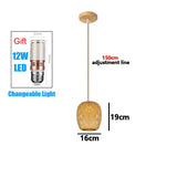 Handmade Vintage Pendant Lamp Bamboo Restaurant Café Chandeliers Wood Base E27 Bulb Lighting Hotel Bedroom Interior Classical