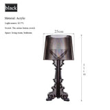 Transparent White Ghost Table Lamp - Baroque Style Modern Creative Light