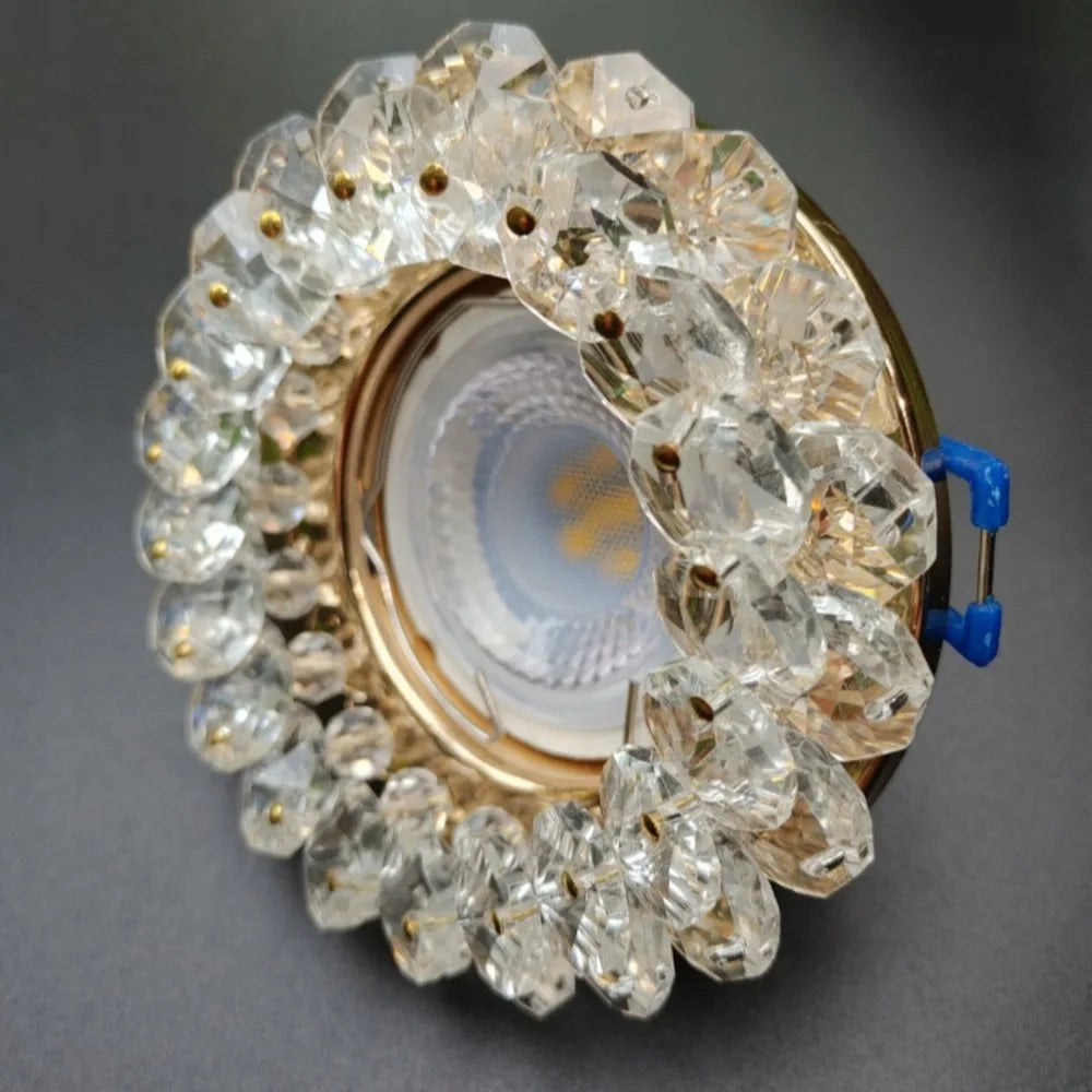 Gold Led Downlights GU10 MR16 Ceiling Light Recessed Down Light Round 75mm Cutout Spot Light Indoor Lighting Fixture