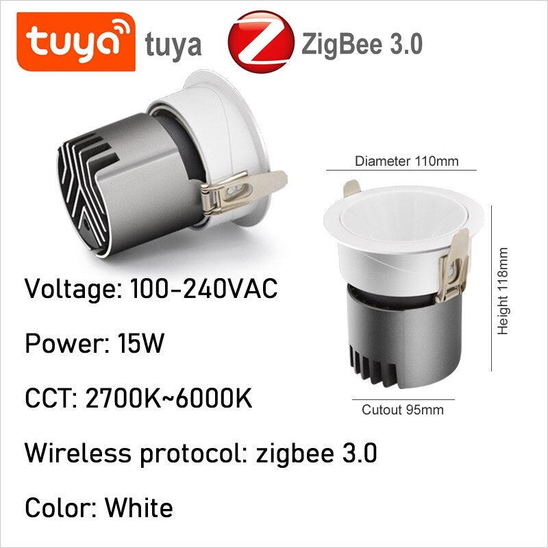 Recessed Ceiling Led Spot Light SMART Light Dimmable Down Light Fixture Room Ceiling Lamp Kitchen Room Spotlight