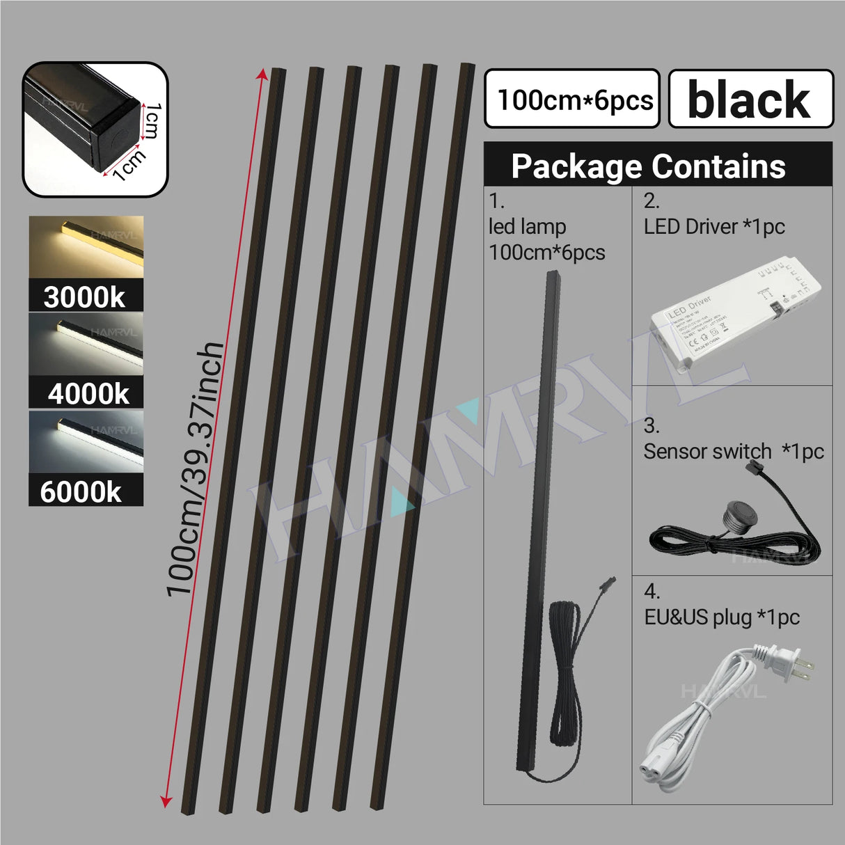 LED Strip Light for Wood Slat Wall Panel - Recessed Self-Adhesive Lighting