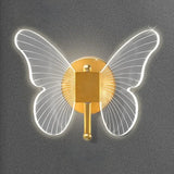 Gold LED Butterfly Lights Home Indoor Staircase Hanging Chandleiers Lamps Living Kitchen Island Bedroom Wall