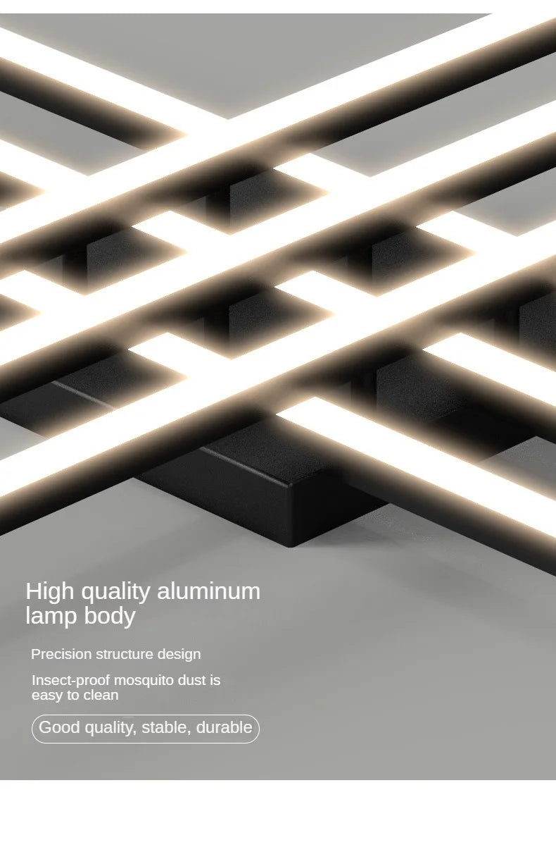 New living room ceiling lamp creative line bedroom lamp minimalist led study modern simple atmosphere master bedroom lamp