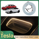 For Tesla Model Y Juniper Model 3 Highland 2025 Front Trunk Frunk LED Ambient Surround Light Flexible Silicone Strip Accessories
