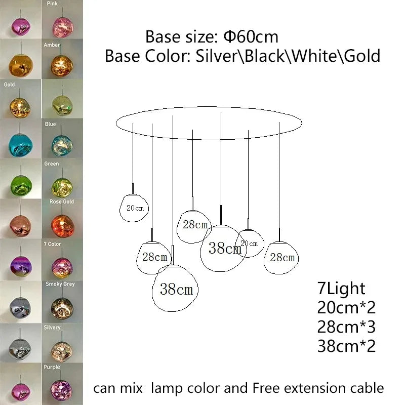 Nordic Ceiling Pendant Lamp Lava LED Pendant Light Modern Light Lighting Living Room Indoor Decor Home Fixtures Kitchen Hanging
