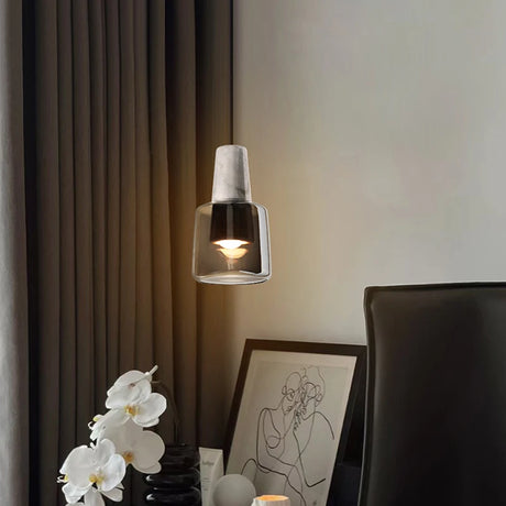 Nordic Simple White Marble LED Pendant Lamp For Bedroom Dining Room Bathroom Bedside Stone Decoration Small Chandelier Lights