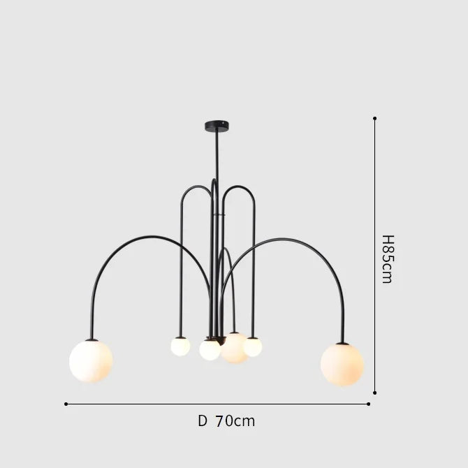 Comet LED Chandelier Nordic minimalist glass globe lamps living room creative personality study cafe art dining room lighting