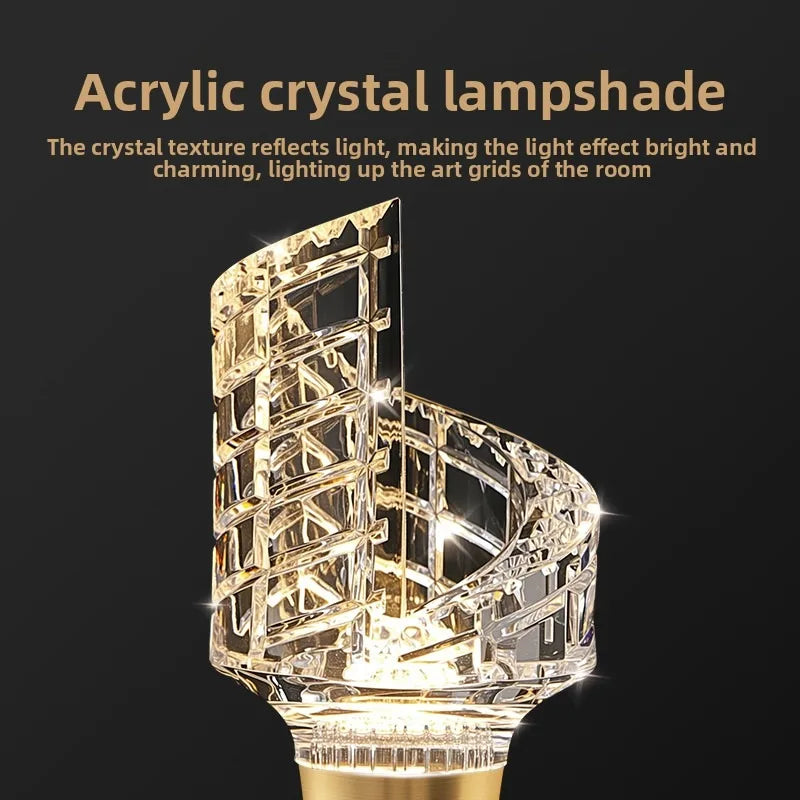 Acrylic Crystal Mini Pendant Light 2pcs - E27/E14 LED Fairy Lamp for Bedroom & Kitchen, Warm White/Cold White, 110V-220V