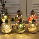 Pet 8cm Simulation Interior Christmas Pendant Transparent Led Warm White Light Christmas Ball For Holiday Party New Year 2025