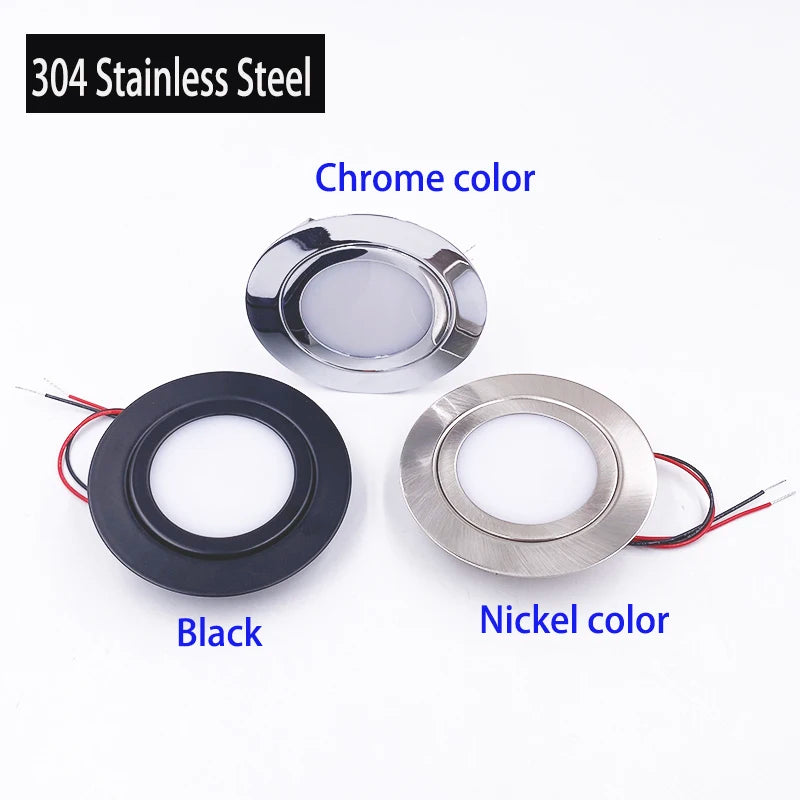 304 Stainless Steel 3W 5W 12V 24V Downlight Mini LED Spotlight Ultra Slim 14Mm Kitchen Hood Furniture Light Cabinet 12V Light
