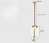 Modern Minimalist Glass LED Chandelier - Creative Pendant for Living & Kitchen