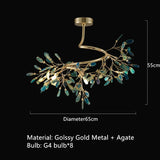 LED Agate Chandelier Modern Firefly Chandelier Living Room Bedroom Flower  Bedroom Kitchen Indoor Tree Branch Pendant Light