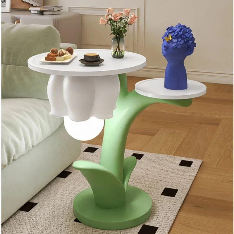 4 Floral Emitting Diode Floor Lamp Living Room 2025 New Sofa Next to Several Bedrooms Bedside Table Shelf