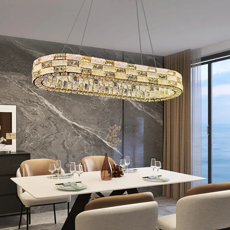 Nordic-style Luxurious Crystal Chandeliers, Led Lights, Pendant Ceiling Lamps, Suspended Chandeliers, Home Decorations, Lighting