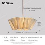 Wabi Sabi Handmade Fabric Chandelier - Vintage LED Pendant Light