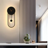 Modern LED Wall Lamp Clock Sconce for Bedroom Bedside Living Dining Room Aisle Porch Corridor Home Decors Lighting Fixture Luster