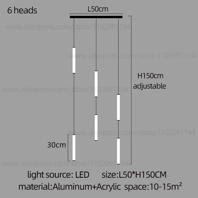 Long Chandelier Staircase Lamp Designer Modern Living Room Chandelier Nordic Indoor Villa Hall Long Line Penthouse Pendant Lamp