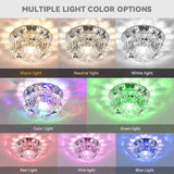 LED Crystal  Embedded Ceiling Light for Home Living Room Corridor Decorative Ceiling Lamp Porch Balcony Indoor Lighting