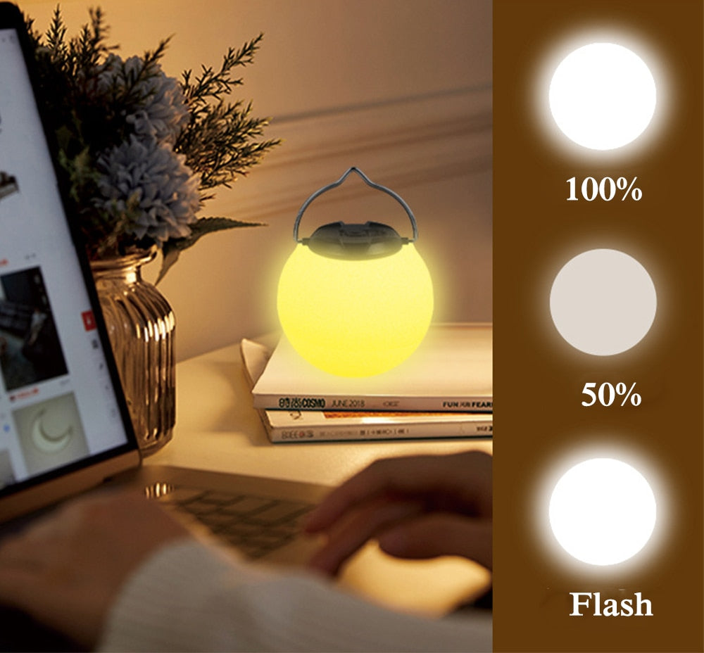 USB Rechargeable Camping Light Bedside LED Night Light Table Light Outdoor Tent Light Emergency Light Handheld Portable Lights