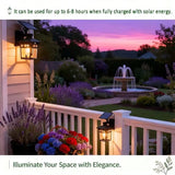 Retro Solar Outdoor Light Fixture (1/2-Pack) - IP65 Waterproof LED Lamp with Light Sensor for Garden, Camping & Porch Decor
