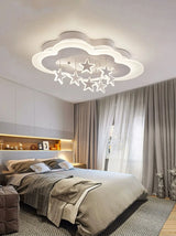Children's Lamp: Modern Minimalist Star and Cloud Ceiling Light for Boys and Girls, Romantic LED Fixture for Study and Bedroom