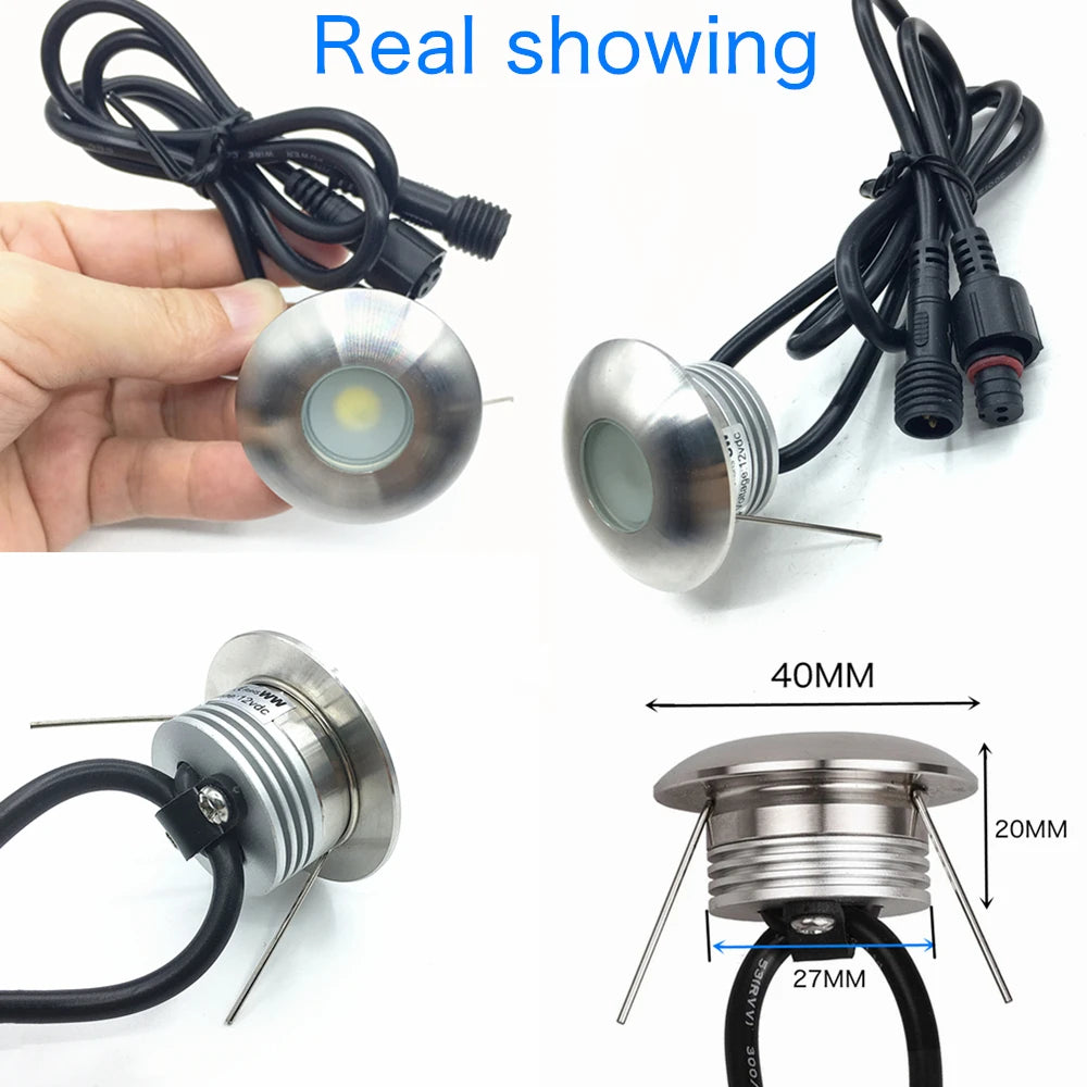 Low-Voltage DC 12V LED Deck & Step Lights - Waterproof Recessed Patio Staircase Lighting Pack