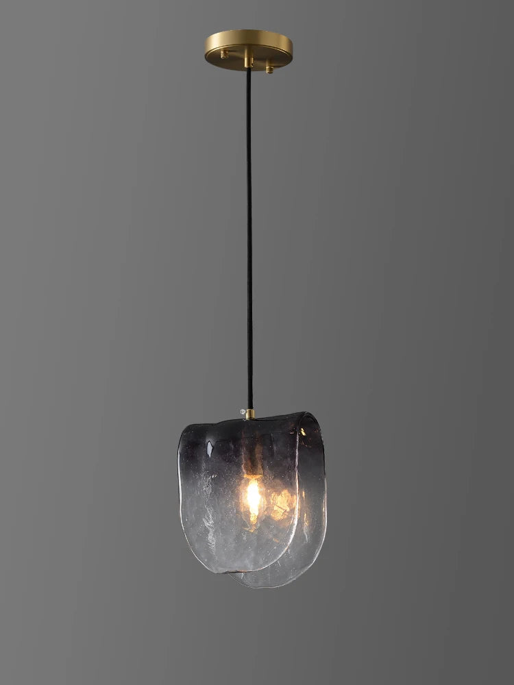 Postmodern Minimalist Designer Copper Glass Pendant Light for Living Room Decoration Bedroom Bedside Lamp Restaurant Bar Studio