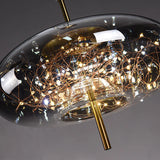 Nordic Net Red Bedside Chandelier Girl Light Luxury Long Line Personality Art Full Of Stars Hotel Bar Glass Small Chandelier