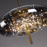 Nordic Net Red Bedside Chandelier Girl Light Luxury Long Line Personality Art Full Of Stars Hotel Bar Glass Small Chandelier