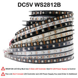WS2812B WS2815 WS2813 WS2811 Addressable RGBIC LED Strip - DC5V/12V Smart Pixel Tape Light (30/60/144 LEDs/m)