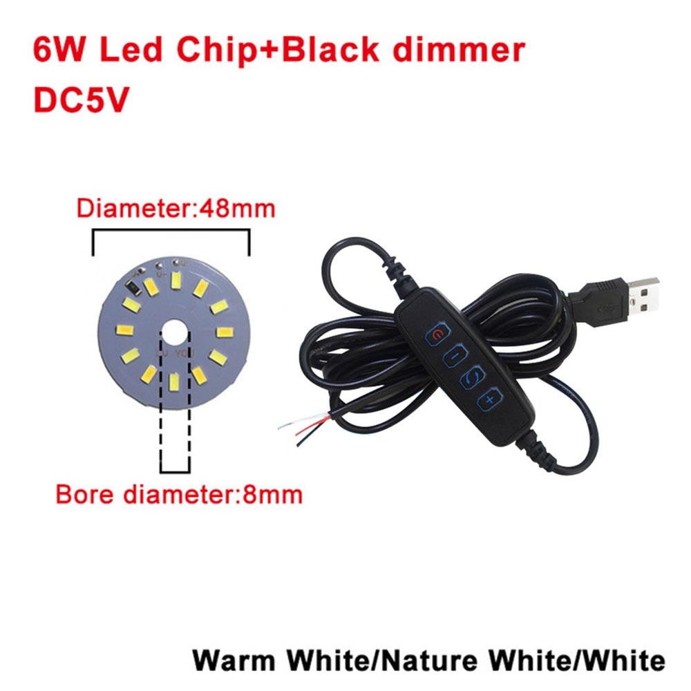 DC5V Dimmable LED chip 5W 6W 10W Surface Light Source SMD 5730 LED Light Beads DIY Tricolor Adjustable LED Bulb White Warm White