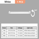 LED Track Light System & Rail Kit - Modern Ceiling Floodlight Spot Lighting Fixture for Living Room, Bedroom, Office & Clothing Store