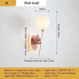 Creative Cartoon Balloon Wall Lamp - Pink & White Princess Room LED Light