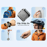 SE1 300lm Mini EDC Pocket Flashlight (RGB Signal Ring & UV Light) - Coin-Sized Magnetic Keychain & Clip Light for Night Running & Everyday Carry