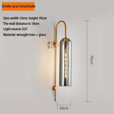 Modern Designer Glass LED Wall Lamp Bedroom Bedside Living Room Restaurant Staircase Bar Indoor Lighting Decors Light Fixtures