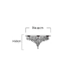 Crystal Stone Large LED Chandelier - Luxury Long Staircase Hanging Lamp