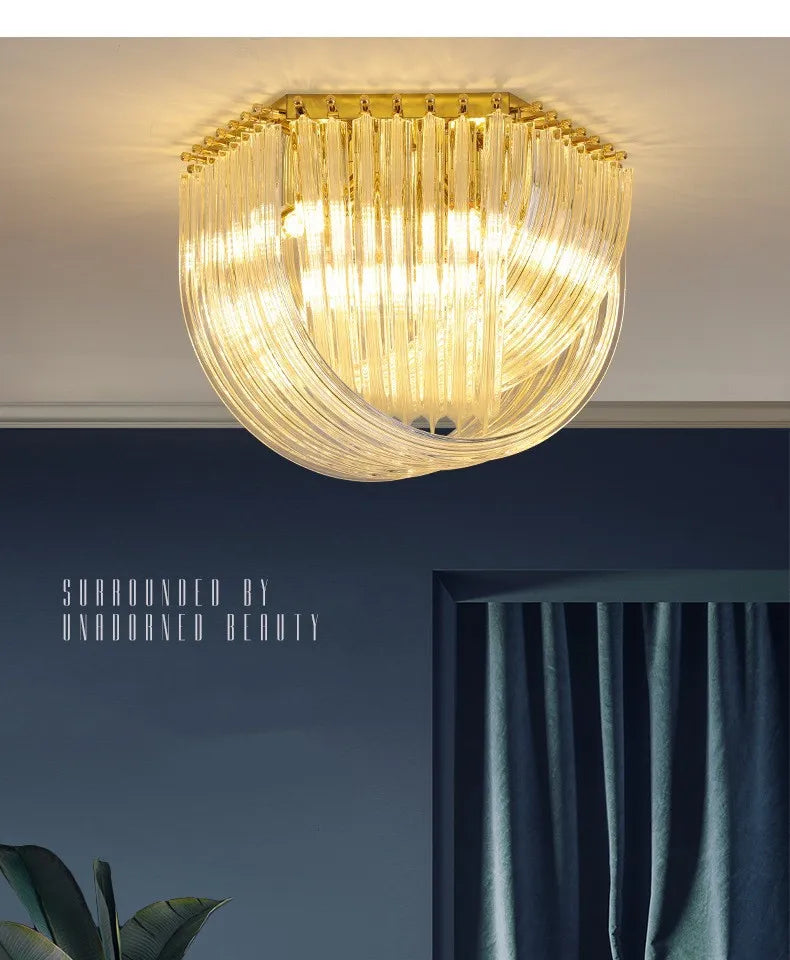 Nordic Art Bent Glass Tube Designer Hanging Lamp Modern Chandelier Lighting Lustre Home Indoor Decor Suspension Luminaire Lampen