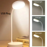 Portable LED Desk Lamp USB Plug in Table Light Support 3 Color Stepless Dimming Eye Protection Bedroom Bedside Lamp